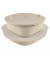Frischhaltedosen-Set Connect 7,3 cm hoch beige, 1 Set