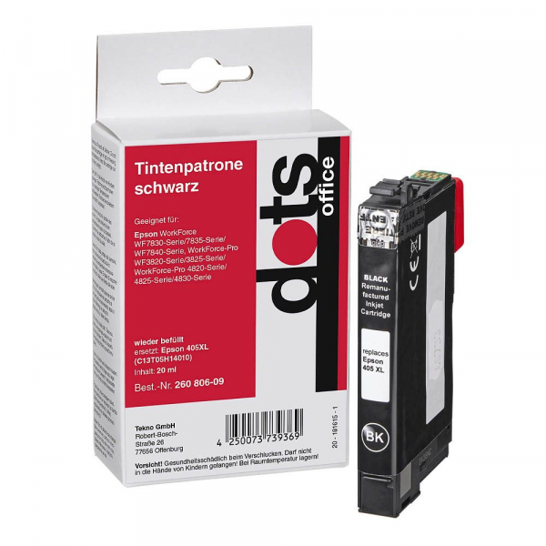 4250073739369 - schwarz Druckerpatrone kompatibel zu EPSON 405XL BK 4250073739369 Dots 4250073739369 - schwarz Druckerpatrone kompatibel zu EPSON 405XL BK 4250073739369 Dots