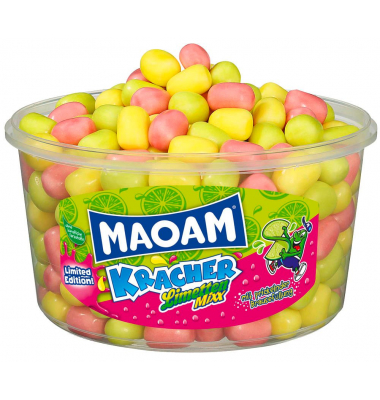 KRACHER Limetten Mixx Kaubonbons in der Dose 1,2 kg KRACHER Limetten Mixx Kaubonbons in der Dose 1,2 kg