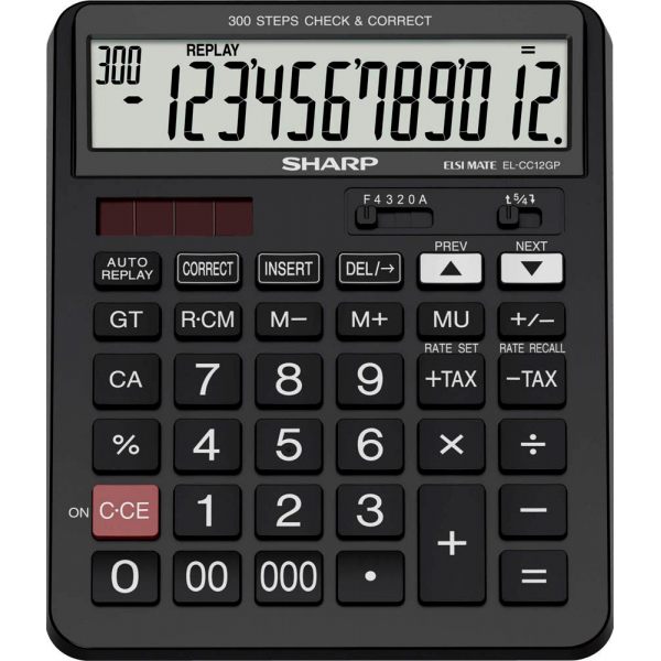 4974019153346 - EL-CC12GP Taschenrechner schwarz 4974019153346 Sharp 4974019153346 - EL-CC12GP Taschenrechner schwarz 4974019153346 Sharp