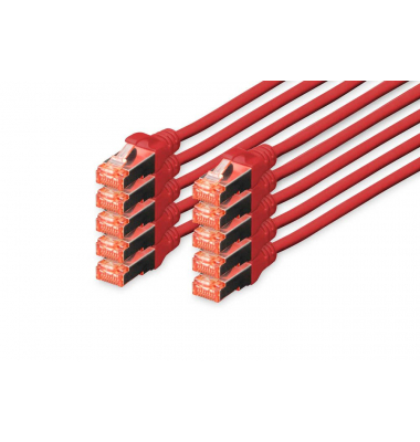 RJ45-SteckerRJ-45 Stecker Netzwerkkabel DK-1644-010-R-10 1,0 m rot