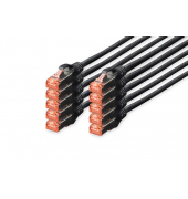 RJ45-SteckerRJ-45 Stecker Netzwerkkabel DK-1644-020-BL-10 2,0 m schwarz