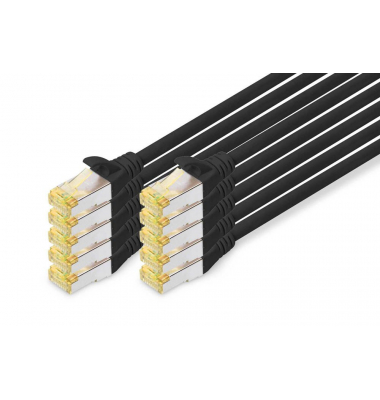 RJ45-SteckerRJ-45 Stecker Netzwerkkabel DK-1644-A-010-BL-10 1,0 m schwarz