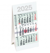 Dreimonatskalender Tischaufsteller M3TK, 3 Monate / 1 Seite, 9,6x18,5cm, 2026