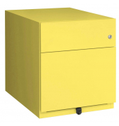 Rollcontainer NWA59M7SF641 Note, gelb, 2 Schubladen, Metall, abschlie&szlig;bar