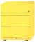 Rollcontainer Note NWA59M7SSS102 Metall gelb, 3 normale Schubladen, abschließbar