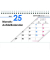 Schreibtischquerkalender 985-0000, 1 Monat / 1 Seite, 20x15cm, 2025