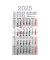Viermonatskalender M4MF, Mega Four, 4 Monate / 1 Seite, 30x59cm, 2025