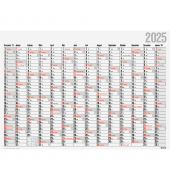 Plakatkalender 5044312005, Jahresplaner, 14 Monate / 1 Seite, 98x68,5cm, 2025