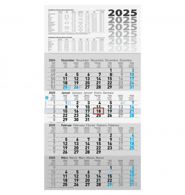 Viermonatskalender 5070242005, Recycling, 4 Monate / 1 Seite, 30x60cm, 2025 Viermonatskalender 5070242005, Recycling, 4 Monate / 1 Seite, 30x60cm, 2025