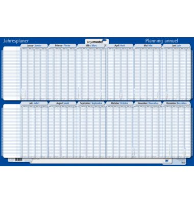 Plakatkalender 7-423021-25, 12 Monate / 1 Seite, 90x60cm, 2025
