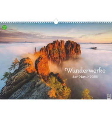 Bildkalender 5161435144, Wunderwerke der Natur, 1 Monat / 1 Seite, 49x34cm, Bildkalender im wei&szlig; gl&auml;nzend gestrichenen Bilderdru