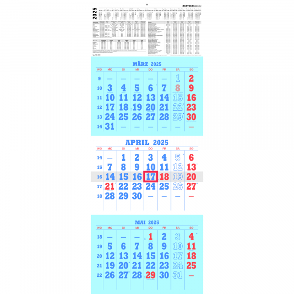 4006928697762 - Dreimonatskalender 952-0000 3 Monate 1 Seite 295x80cm 2025 4006928697762 Zettler 4006928697762 - Dreimonatskalender 952-0000 3 Monate 1 Seite 295x80cm 2025 4006928697762 Zettler