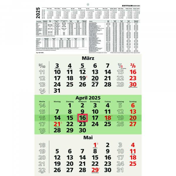 4006928697809 - Dreimonatskalender 956-0700 NATURA 3 Monate 1 Seite 297x488cm 2025 4006928697809 Zettler 4006928697809 - Dreimonatskalender 956-0700 NATURA 3 Monate 1 Seite 297x488cm 2025 4006928697809 Zettler