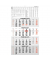 Viermonatskalender 959-0011, 4 Monate / 1 Seite, 33x58,8cm, 2025
