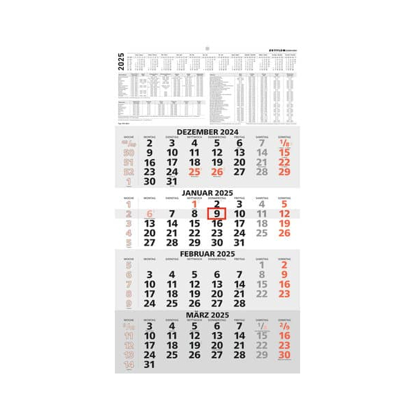 4006928026159 - Viermonatskalender 959-0011 4 Monate 1 Seite 33x588cm 2025 4006928026159 Zettler 4006928026159 - Viermonatskalender 959-0011 4 Monate 1 Seite 33x588cm 2025 4006928026159 Zettler