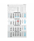 Viermonatskalender 959-0015, 4 Monate / 1 Seite, 33x59cm, 2025