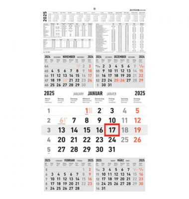Fünfmonatskalender 970-0000, 5 Monate / 1 Seite, 33x59cm, 2026