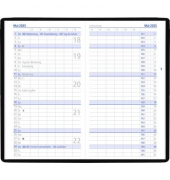 Taschenkalender 520-1001, farbig sortiert, 1 Monat / 2 Seiten, 9,5x16cm (A6), 2026