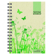 Taschenkalender 639-0640, Graspapier, grün, 1 Woche / 2 Seiten, 10x14cm (A6), 2026
