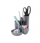 Schreibtisch-Organizer CAMPUS dunkelgrau Polystyrol 5 Fächer 13,1 x 15,4 x 13,7 cm