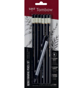Bleistift-Set Mono, MONO-6PC-SET, 6x schwarz/weiß, k.A., 2H,HB,B,2B,4B,6B