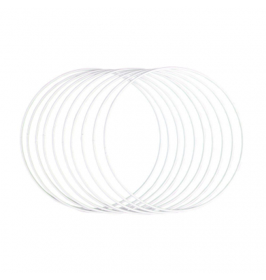 Metallringe-Set beschichtet weiß Ø 20,0 cm Metallringe-Set beschichtet weiß Ø 20,0 cm