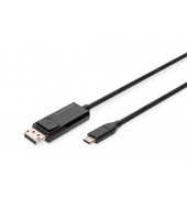 USB-C-SteckerDisplayPort-Stecker Kabel AK-300334-020-S 2,0 m schwarz