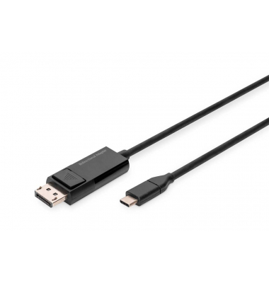 USB-C-SteckerDisplayPort-Stecker Kabel AK-300334-020-S 2,0 m schwarz