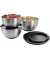 Schüssel-Set Edelstahl, Set 6-tlg. schwarz, silber