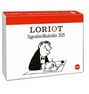 Abreißkalender 22221, LORIOT, 1 Tag / 1 Seite Sa. und So. / einer Seite, 14x11cm, Tagesabreißkalender, 2026