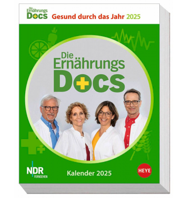 Abreißkalender 23555, Die Ernährungs-Docs-Gesundheit durch das Jahr, 14x11cm, Tagesabreißkalender, 2026