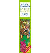 Streifenkalender 600131, Onkel Florians Gartenkalender, 1 Monat / 1 Seite, 11x49cm, 2025