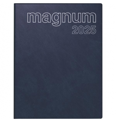 Buchkalender 7027042385, magnum, blau, 1 Woche / 2 Seiten, 18,3x24cm, 2025
