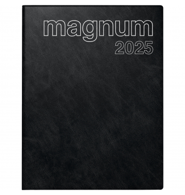 Buchkalender 7027042905, magnum, schwarz, 1 Woche / 2 Seiten, 18,3x24cm (ca. A5), 2027