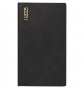 Taschenkalender 7045432905, Mini, schwarz, 1 Monat / 2 Seiten, 8,7x15,3cm, 2025