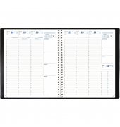 Buchkalender 02603122MQ, Eurequart, schwarz, 1 Woche / 2 Seiten, 24x30cm (A4), 2026