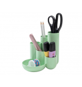 Schreibtisch-Organizer CAMPUS pastellgrün Polystyrol 5 Fächer 13,1 x 15,4 x 13,7 cm