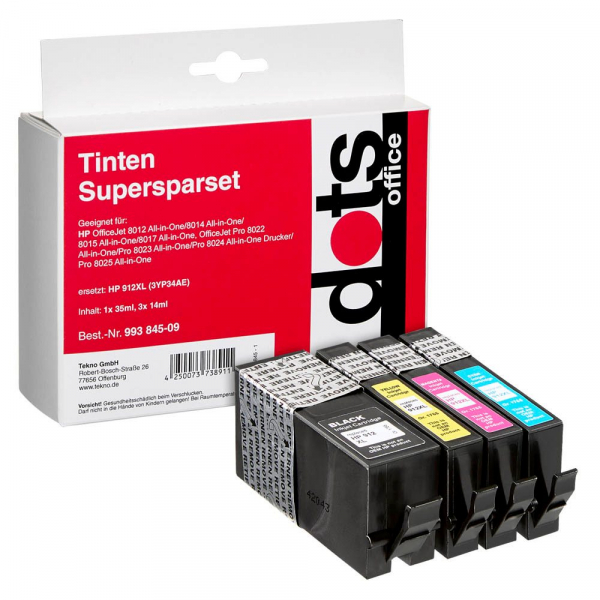 4250073738911 - schwarz cyan magenta gelb Druckerpatronen kompatibel zu HP 912XL (3YP34AE) 4er-Set 4250073738911 4 Stück 4250073738911 - schwarz cyan magenta gelb Druckerpatronen kompatibel zu HP 912XL (3YP34AE) 4er-Set 4250073738911 4 Stück