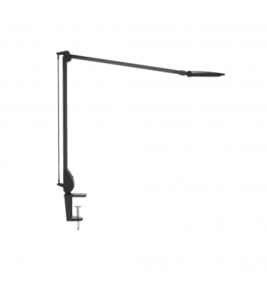 LED-Schreibtischlampe MAULoptimus colour vario, anthrazit, mit Klemmfuß, dimmbar