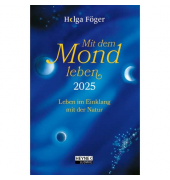 Taschenkalender 23907, Mit dem Mond leben, blau, 1 Tag / 1 Seite, 10x15,5cm (A6), 2025