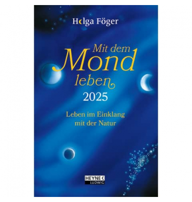 Taschenkalender 23907, Mit dem Mond leben, blau, 1 Woche / 2 Seiten, 10x15,5cm (A6), 2026