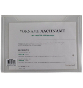 Dokumententasche - 40154-04, A5 quer, transparent farblos, Polypropylen (PP), Klettverschluss