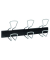 Wandgarderobe PMPRO3M, Metall, Kunststoff, mit 6 Haken, schwarz, 1 Stück