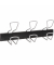 Wandgarderobe PMPRO3M, Metall, Kunststoff, mit 6 Haken, schwarz, 1 St&uuml;ck