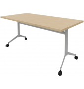 Mehrzwecktisch Pop-up eiche, alu rechteckig, T-Fuß-Gestell alu, 160,0 x 80,0 x 74,0 cm