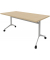 Mehrzwecktisch Pop-up eiche, alu rechteckig, T-Fuß-Gestell alu, 160,0 x 80,0 x 74,0 cm