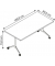 Mehrzwecktisch Pop-up eiche, alu rechteckig, T-Fuß-Gestell alu, 160,0 x 80,0 x 74,0 cm