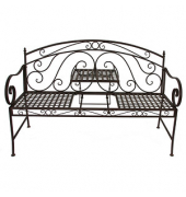 Gartenbank Saket 950487 schwarz Metall 146,0 cm