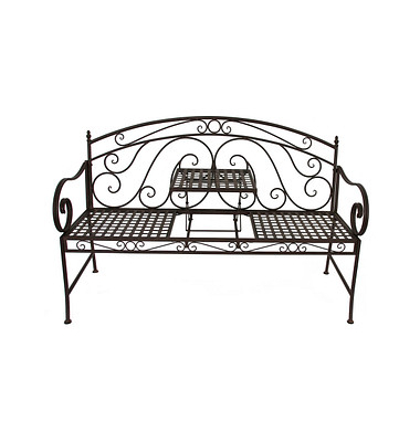Gartenbank Saket 950487 schwarz Metall 146,0 cm Gartenbank Saket 950487 schwarz Metall 146,0 cm